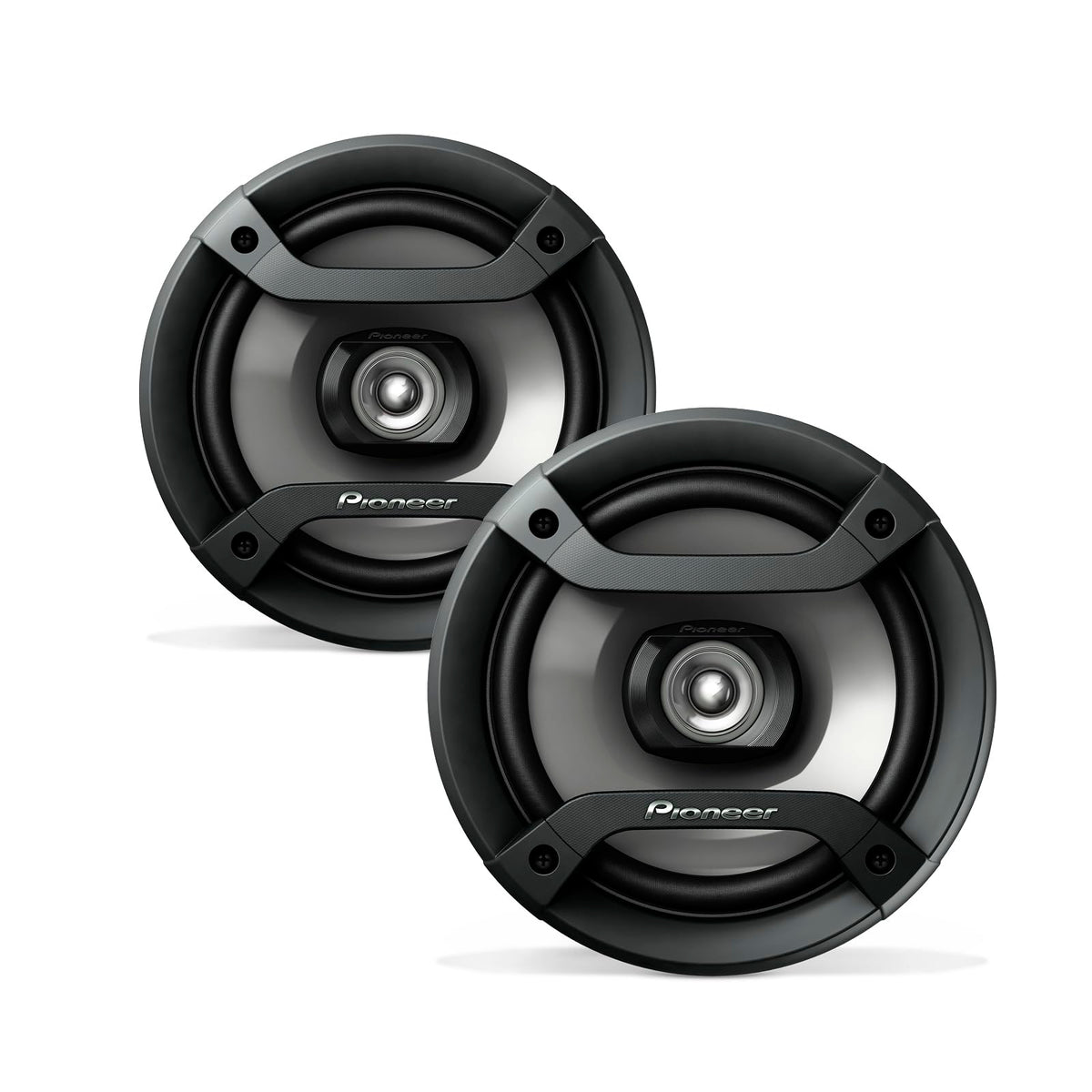 Pioneer TS-F1634R front view showing grille and clean design for easy OEM replacement