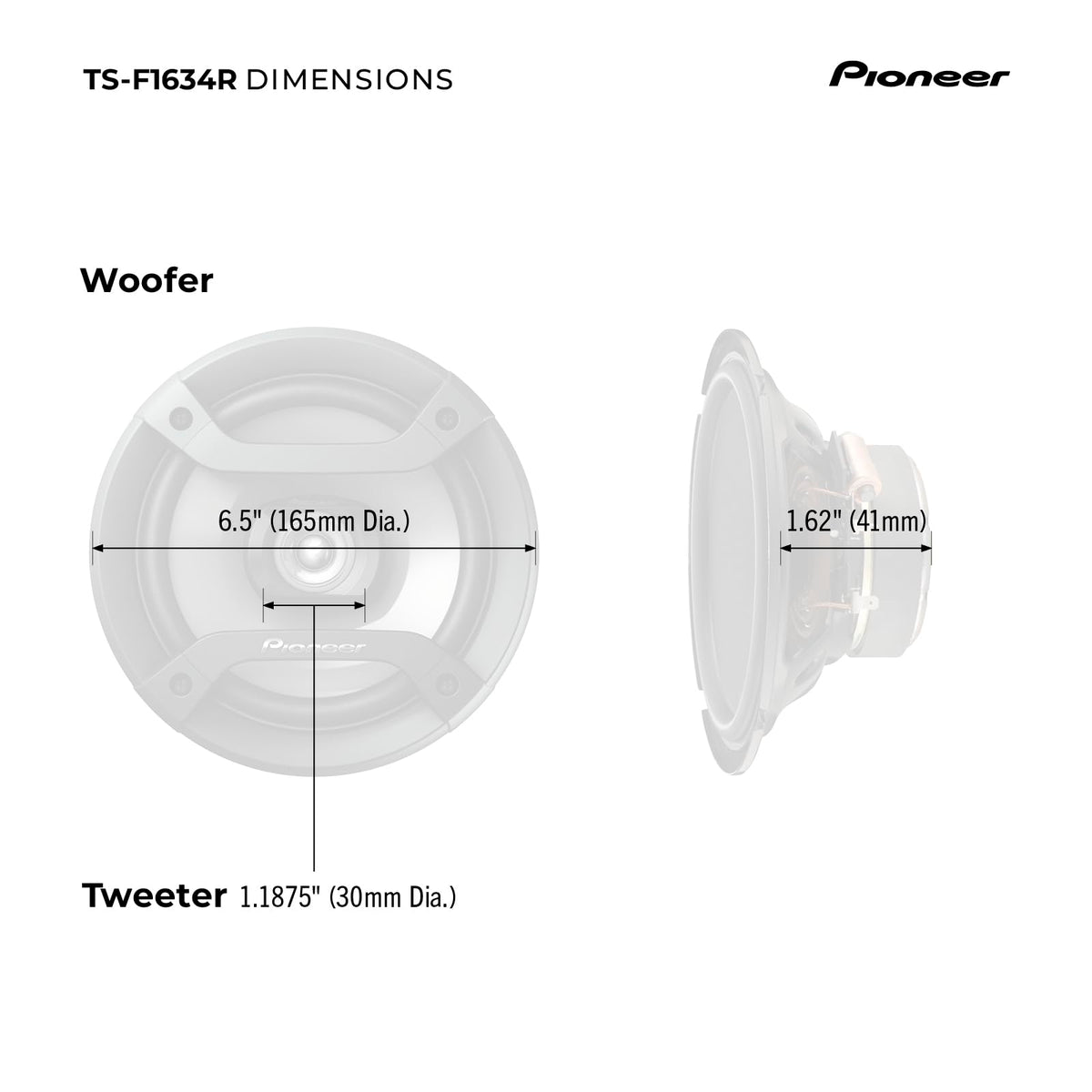 Pioneer TS-F1634R pair in packaging indicating complete set and ready installation
