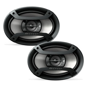 PIONEER TS-F6935R front view showing grille and improved sound clarity