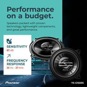 PIONEER TS-G1020S fitted in car door delivering clearer vocals and highs