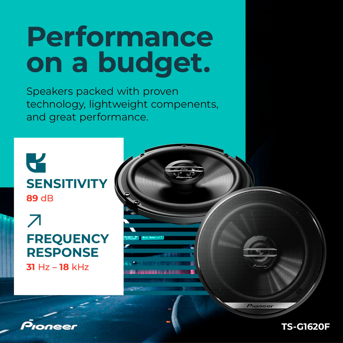 PIONEER installed in car door illustrating seamless replacement and better audio