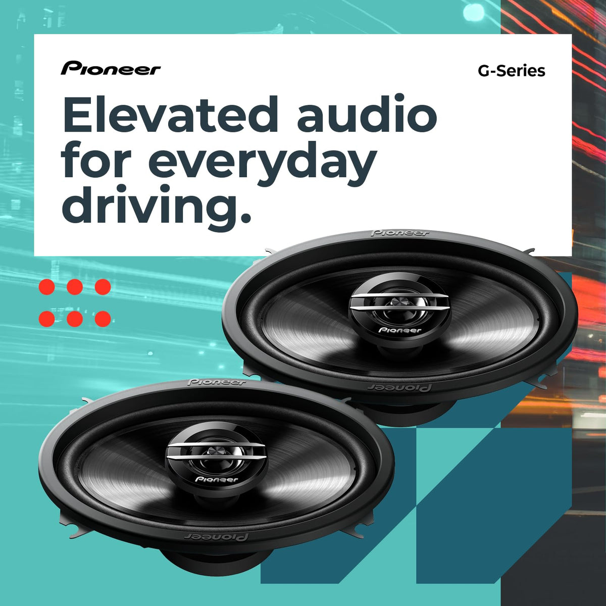 PIONEER cone close-up highlighting durable cone texture for improved midrange clarity