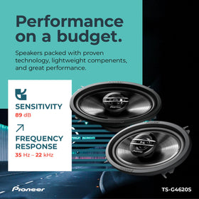 PIONEER speaker installed in car door illustrating direct-replacement convenience