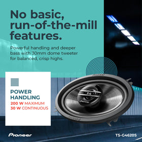 PIONEER shallow mount depth side photo demonstrating easy fit in factory locations