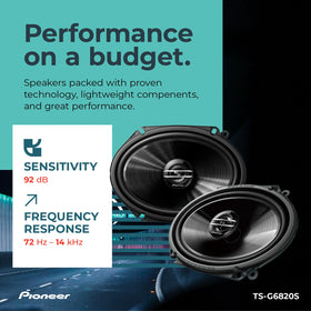 PIONEER speaker basket and label showing sealed-fit design benefit