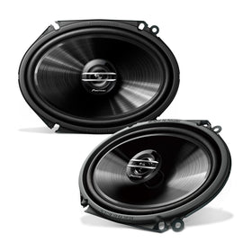 PIONEER front view of TS-G6820S speakers showing fit and finish benefits