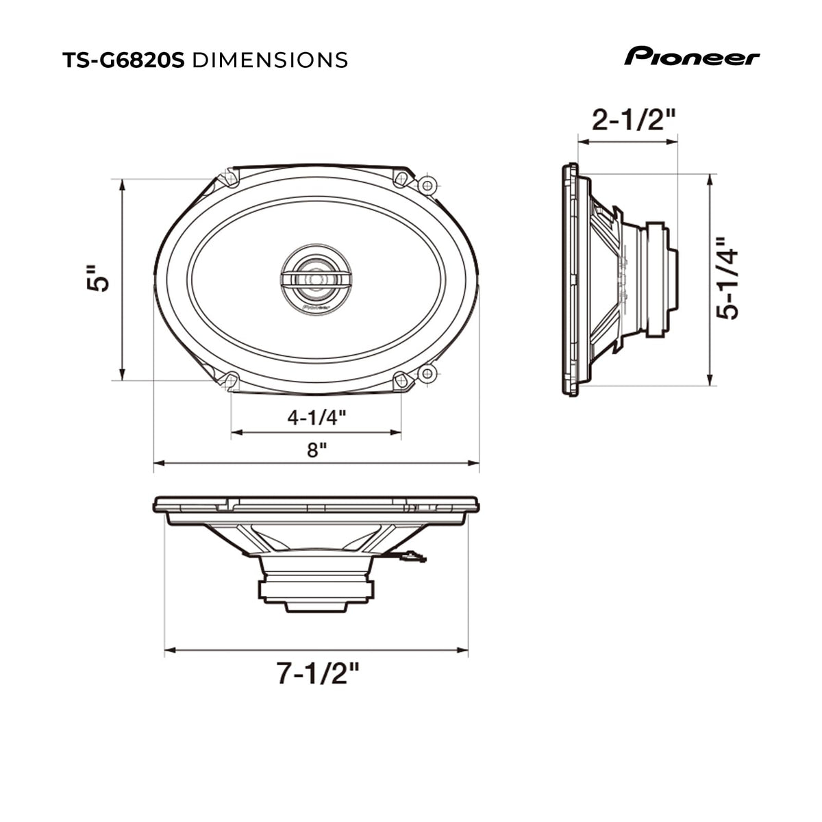 PIONEER speaker installed in car door demonstrating plug-and-play benefit
