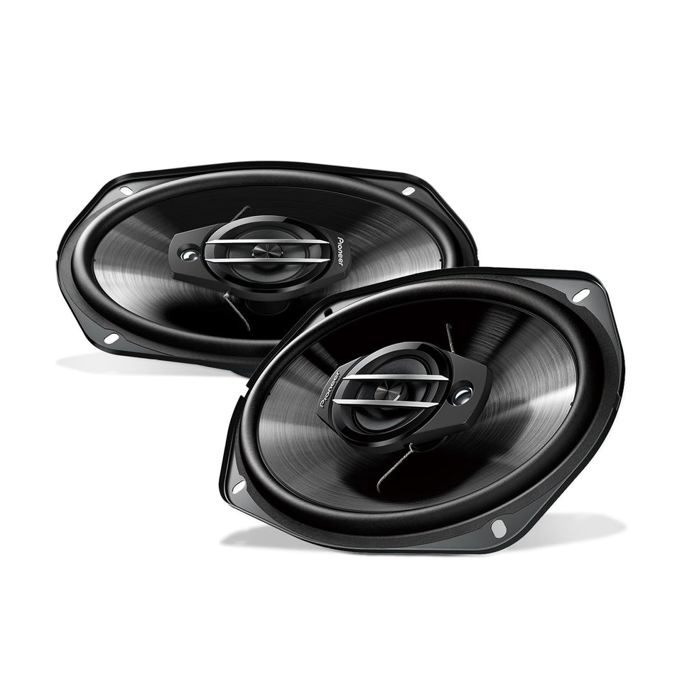 PIONEER TS-G6930F 6x9 3-way coaxial speaker in action delivering clear, dynamic sound.