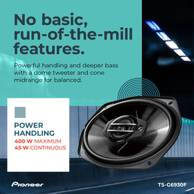 PIONEER TS-G6930F installation depth highlights easy install compatibility.
