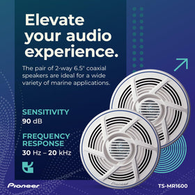 Pioneer TS-MR1600 easy installation on existing marine stereo