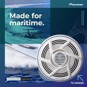 Pioneer TS-MR1600 reflex horn tweeter detail for crisp highs on deck