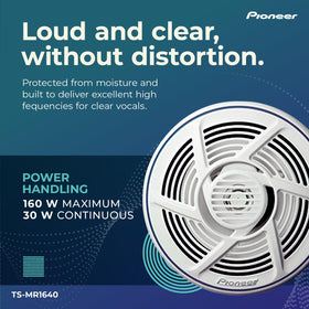 PIONEER TS-MR1640 easy boat installation with screw-in mounting.