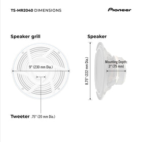 Pioneer TS-MR2040 boat-dash mounting in outdoor environments