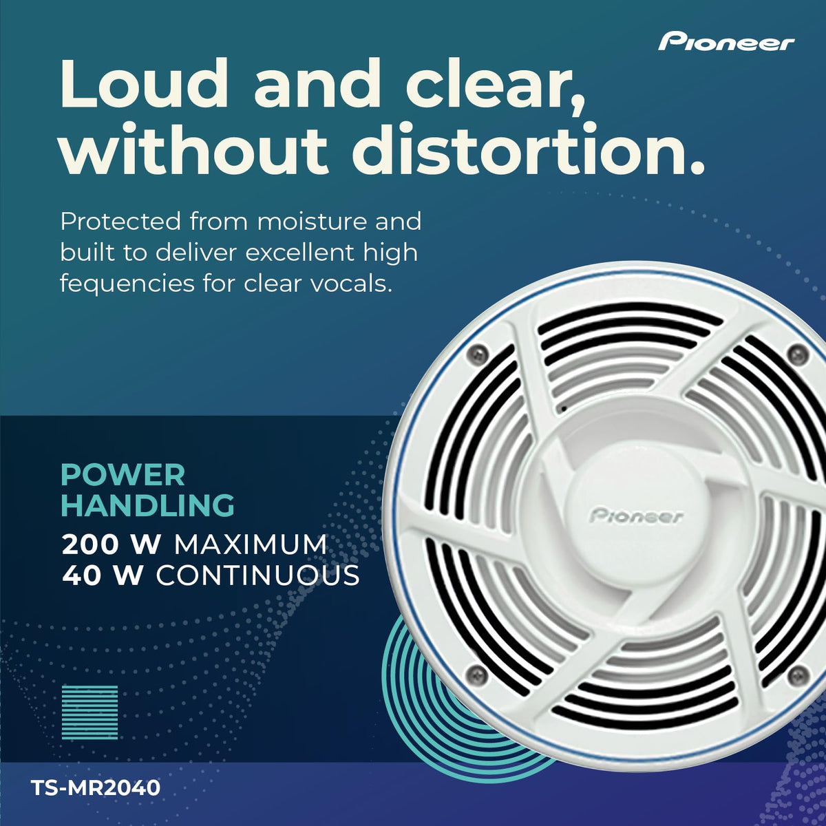 Pioneer TS-MR2040 water-resistant and UV-protected outer shell
