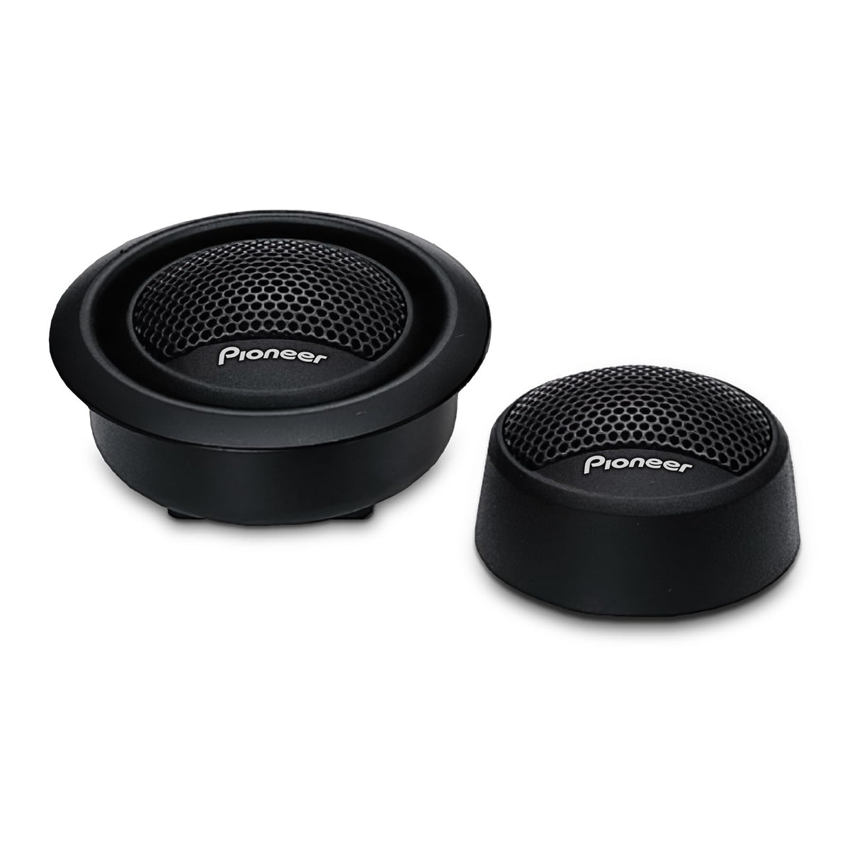 PIONEER TS-T15 front view showing grille and compact design, enhances treble clarity