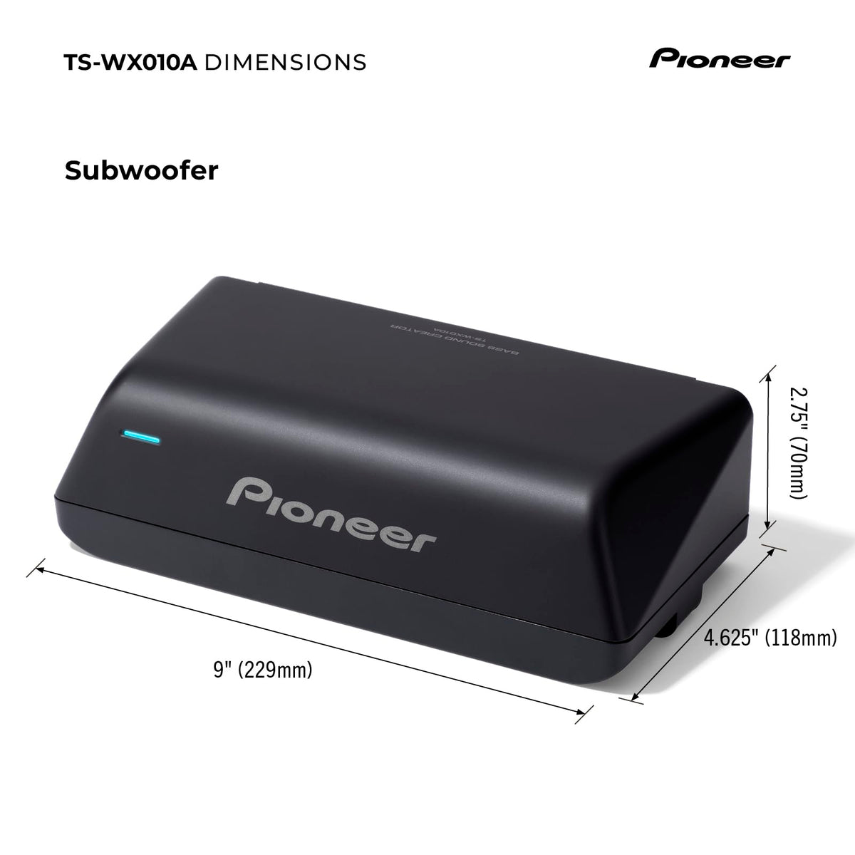 Pioneer TS-WX010A compatible with factory or aftermarket radios for easy upgrade.