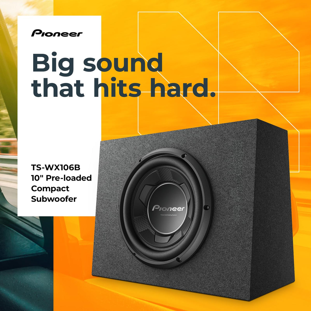 Pioneer TS-WX106B wires easily with 4Ω SVC for simple installation.