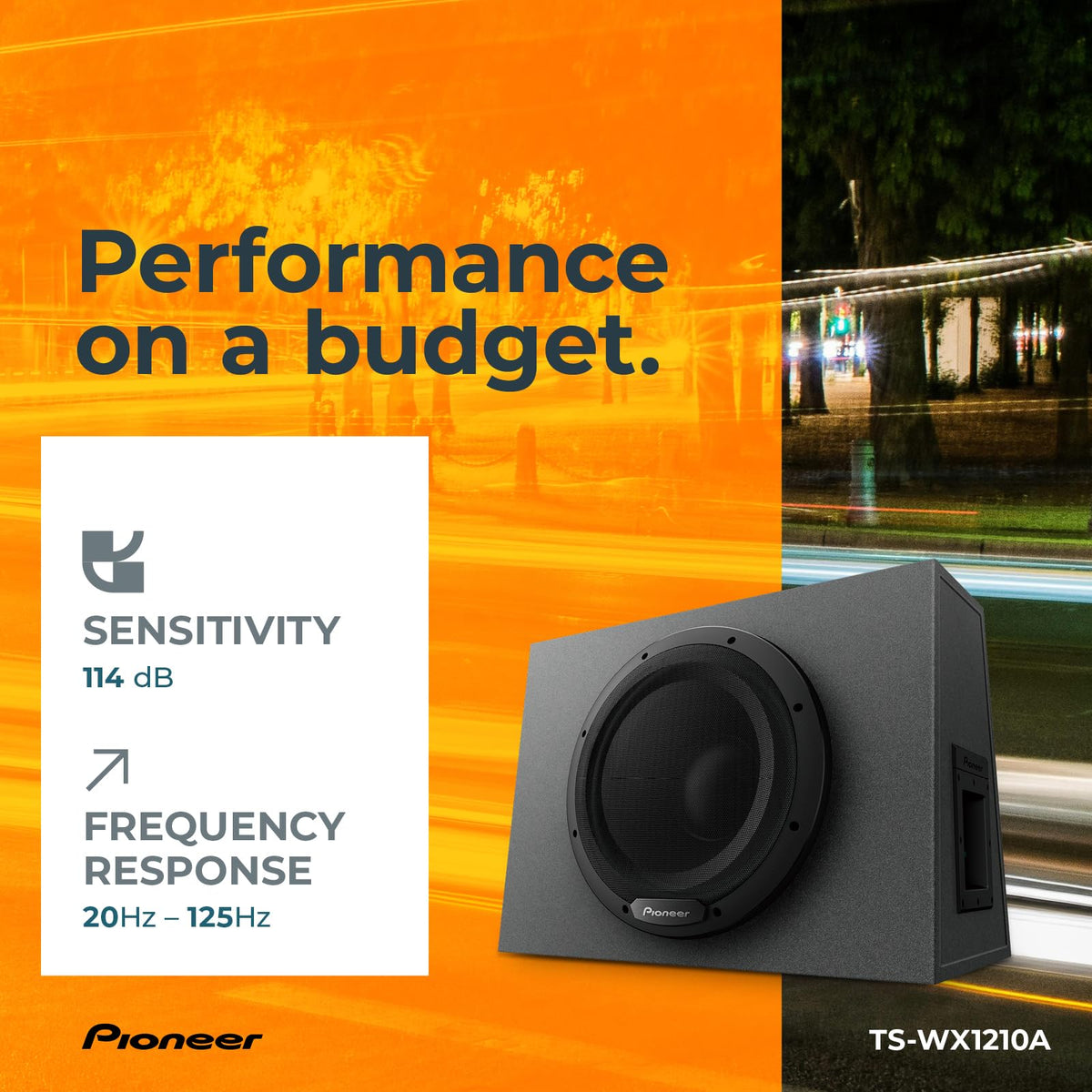 Pioneer TS-WX1210A high-level input showing broad radio compatibility.