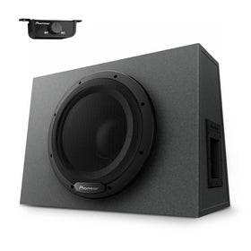 Pioneer TS-WX1210A subwoofer front view delivering deep car bass.