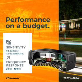 Pioneer TS-WX400DA bass mode Dynamic emphasizes bold, punchy bass.
