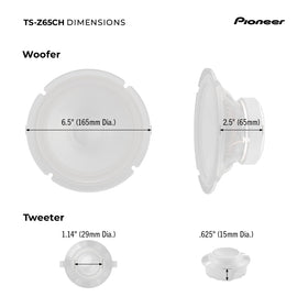 Pioneer TS-Z65CH door installation eases integration in compatible cars
