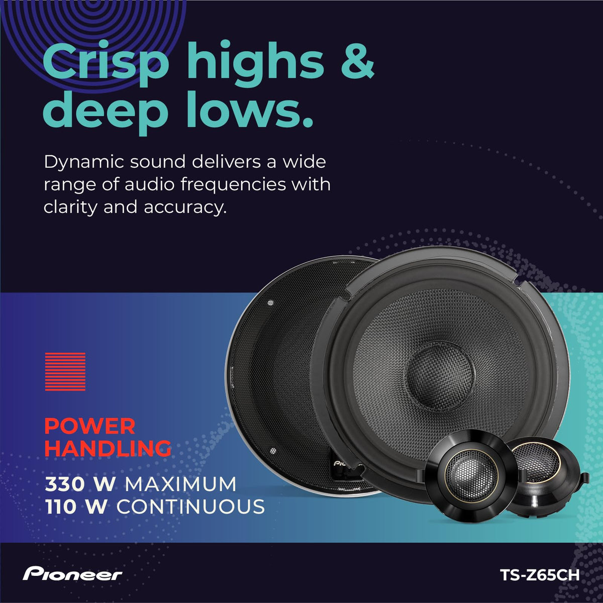 Pioneer TS-Z65CH install-brackets ensure OE-fit and stable sound staging