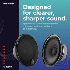 Pioneer TS-Z65CH tweeter with mount kit enables precise high-frequency details