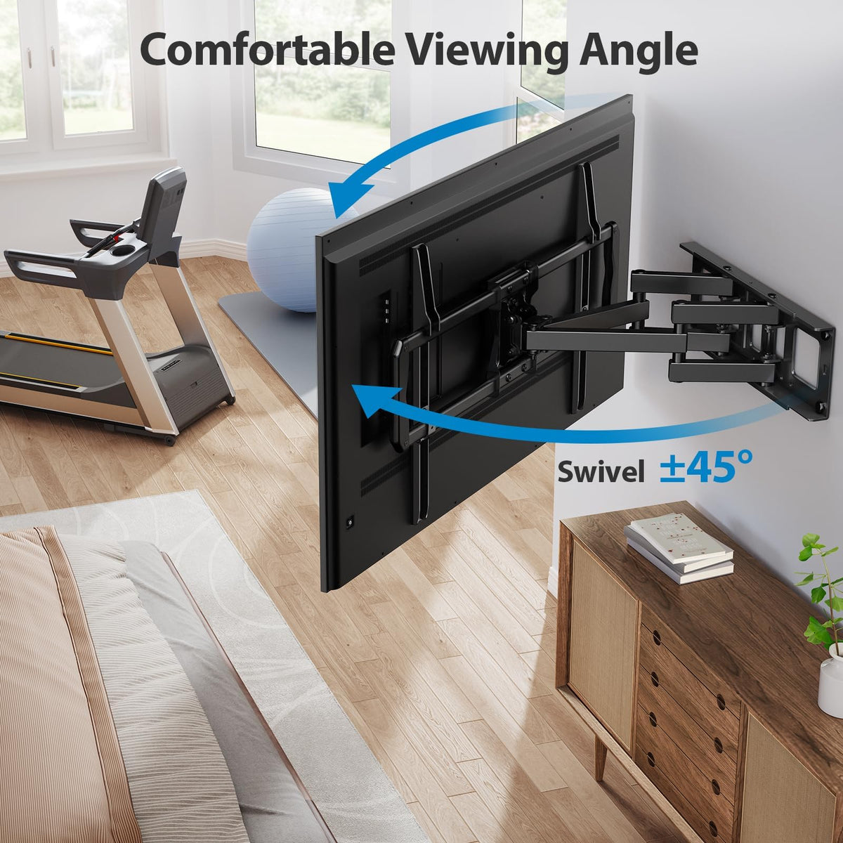 Pipishell close-up of articulating arm highlighting heavy-duty steel for stability