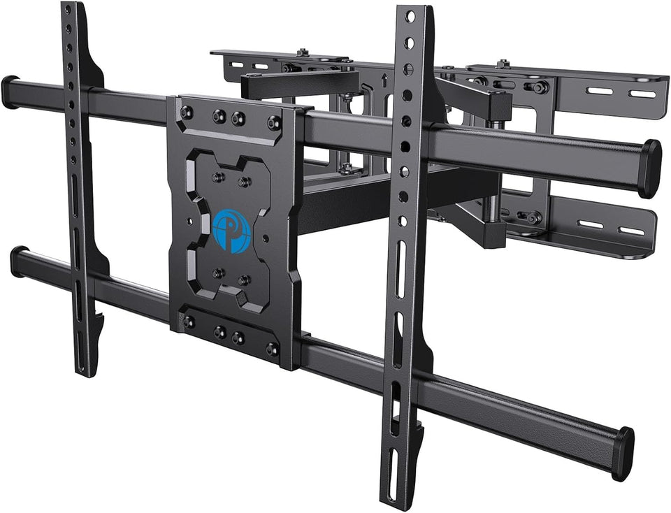 Pipishell front view of mounted TV showing slim profile and secure hold