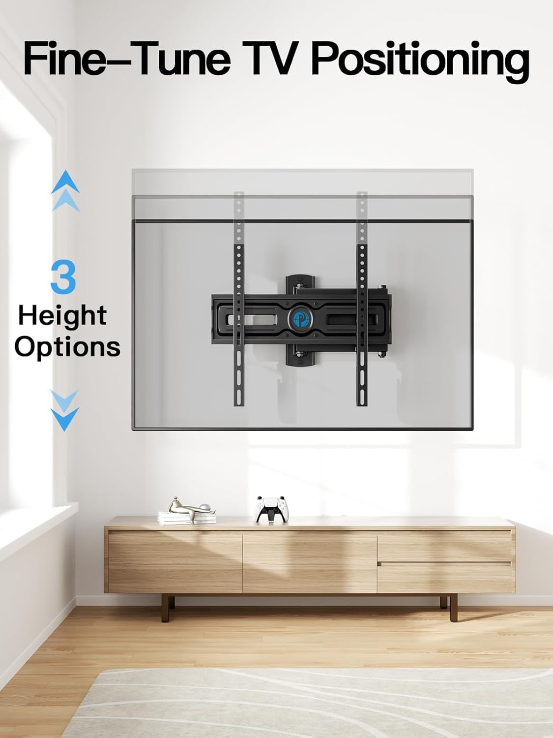 Pipishell height adjustment settings demonstrating three post-install positions