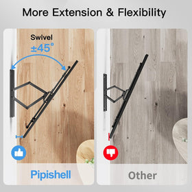 Pipishell 2.99 inch retraction keeps a sleek wall profile.