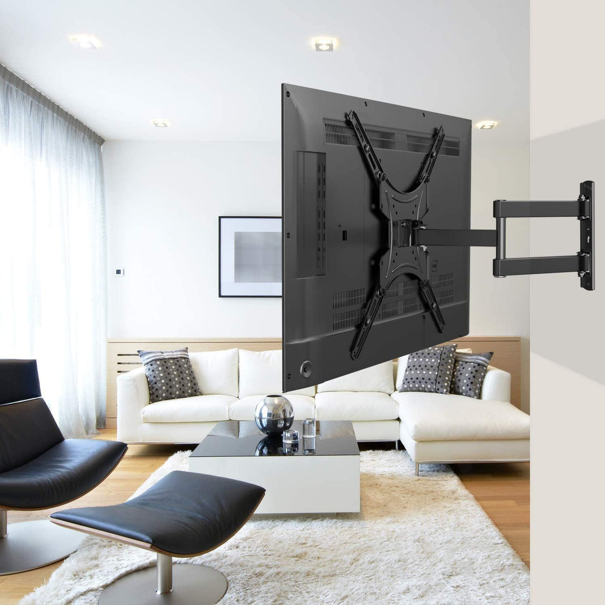 Pipishell scale comparison with TV and ruler, depicting size fit and installation planning benefit