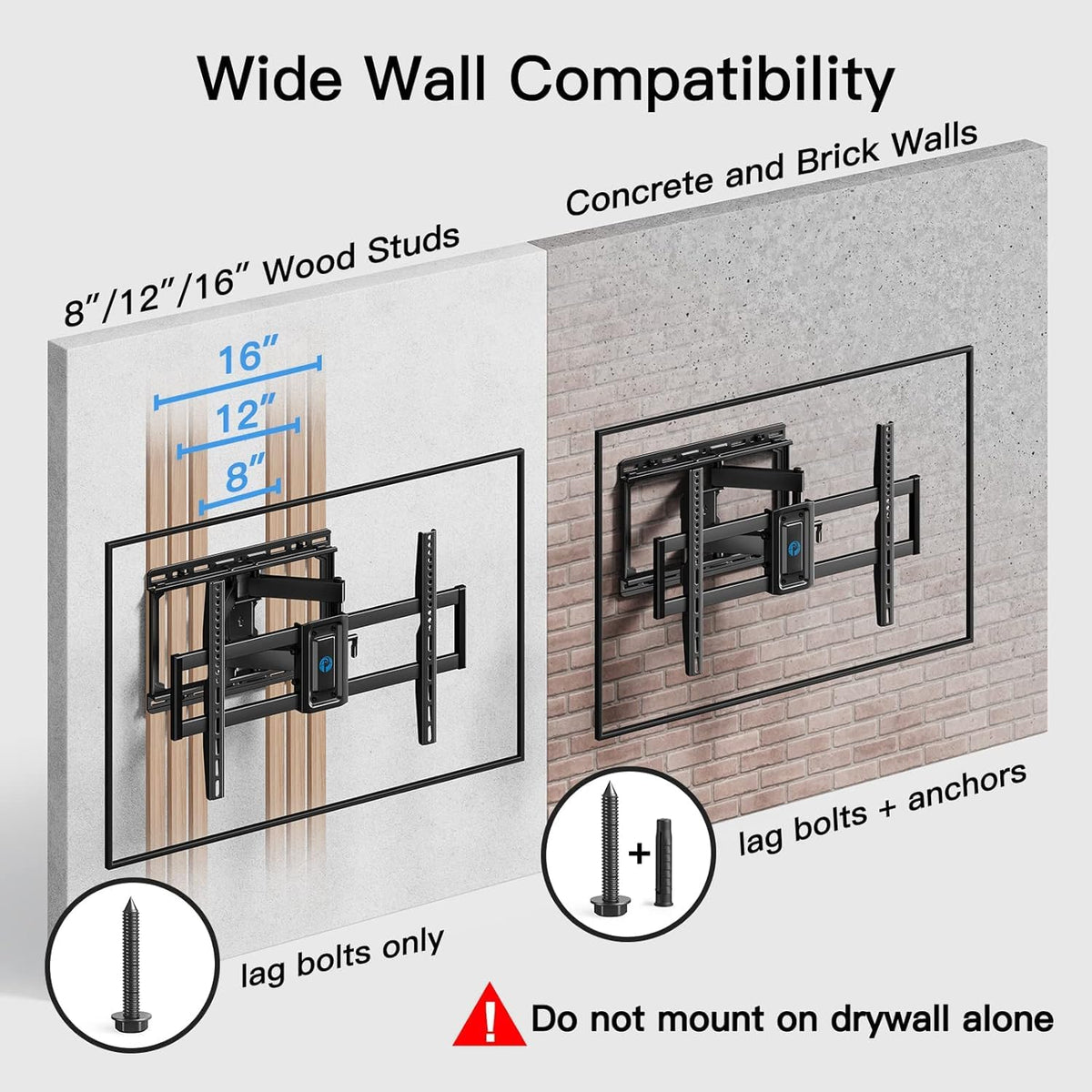 Pipishell steel frame with security locks keeps your TV secure.