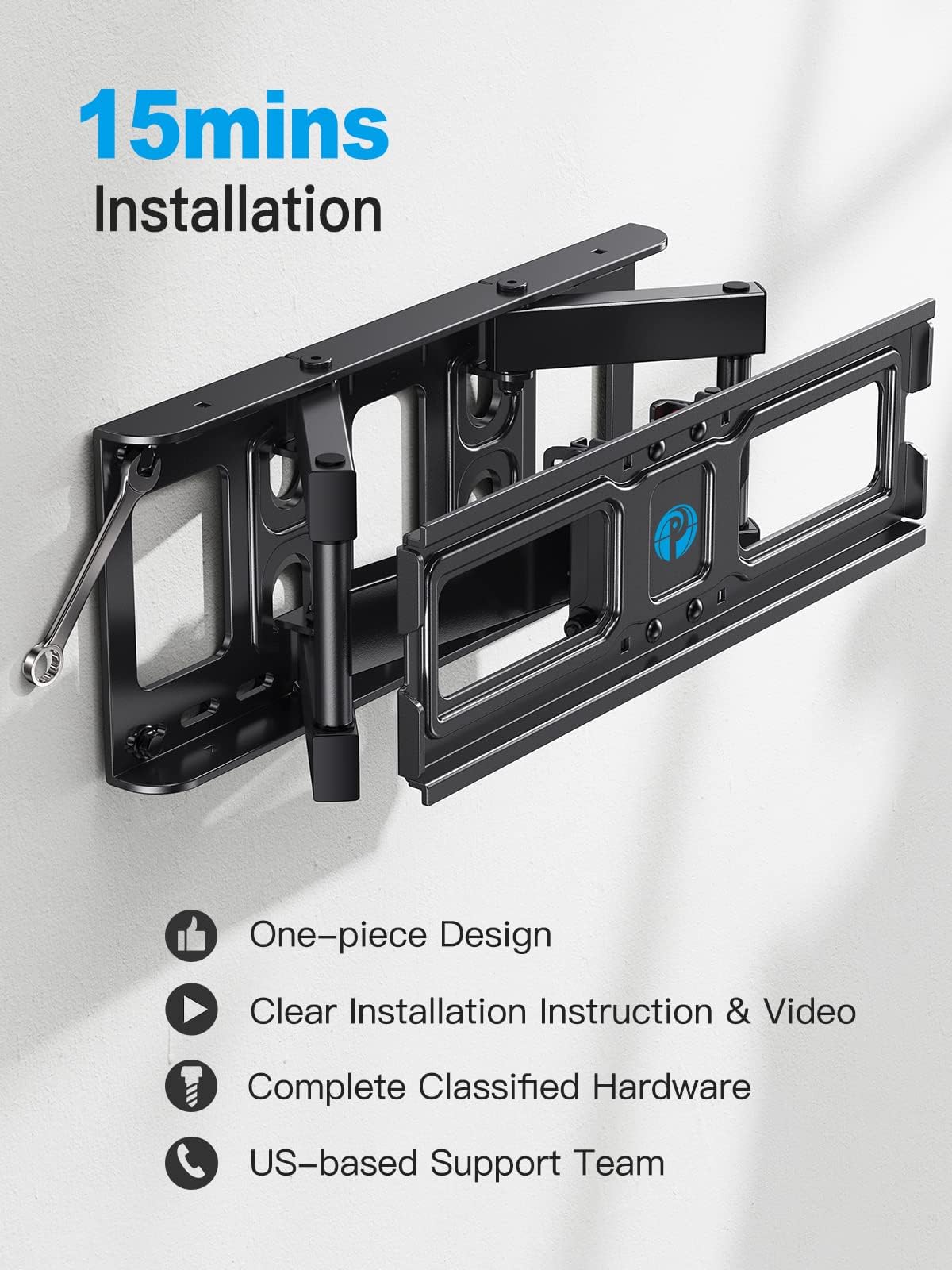 Pipishell tilt mechanism detail for glare reduction and angle control