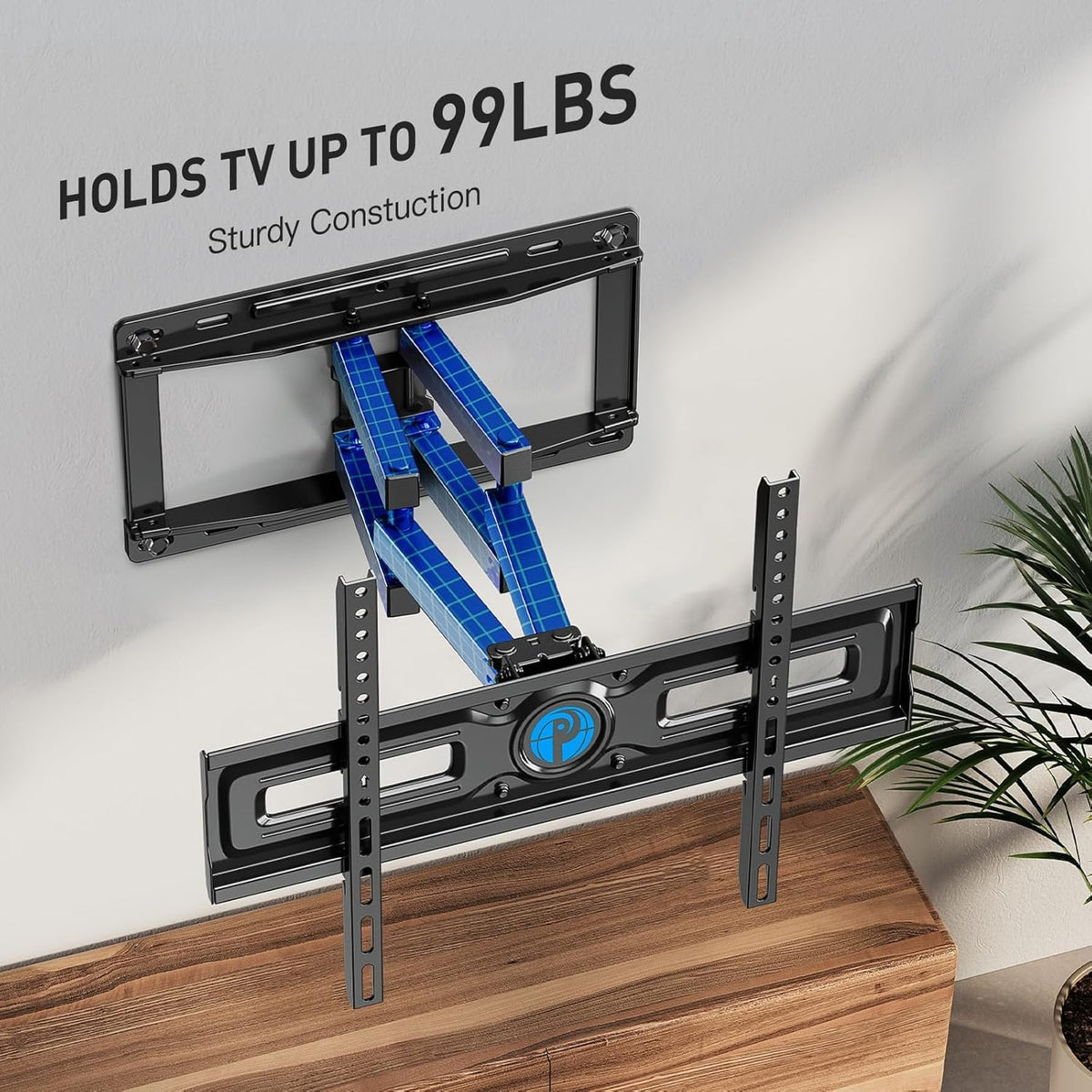 Pipishell bracket tilted and swiveled showing adjustable viewing angles