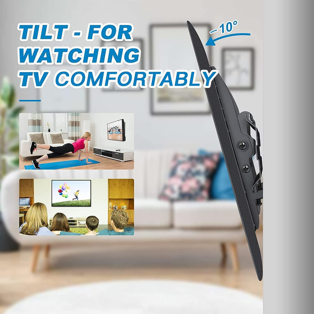 Pipishell low-profile mount on wall with 1 inch clearance