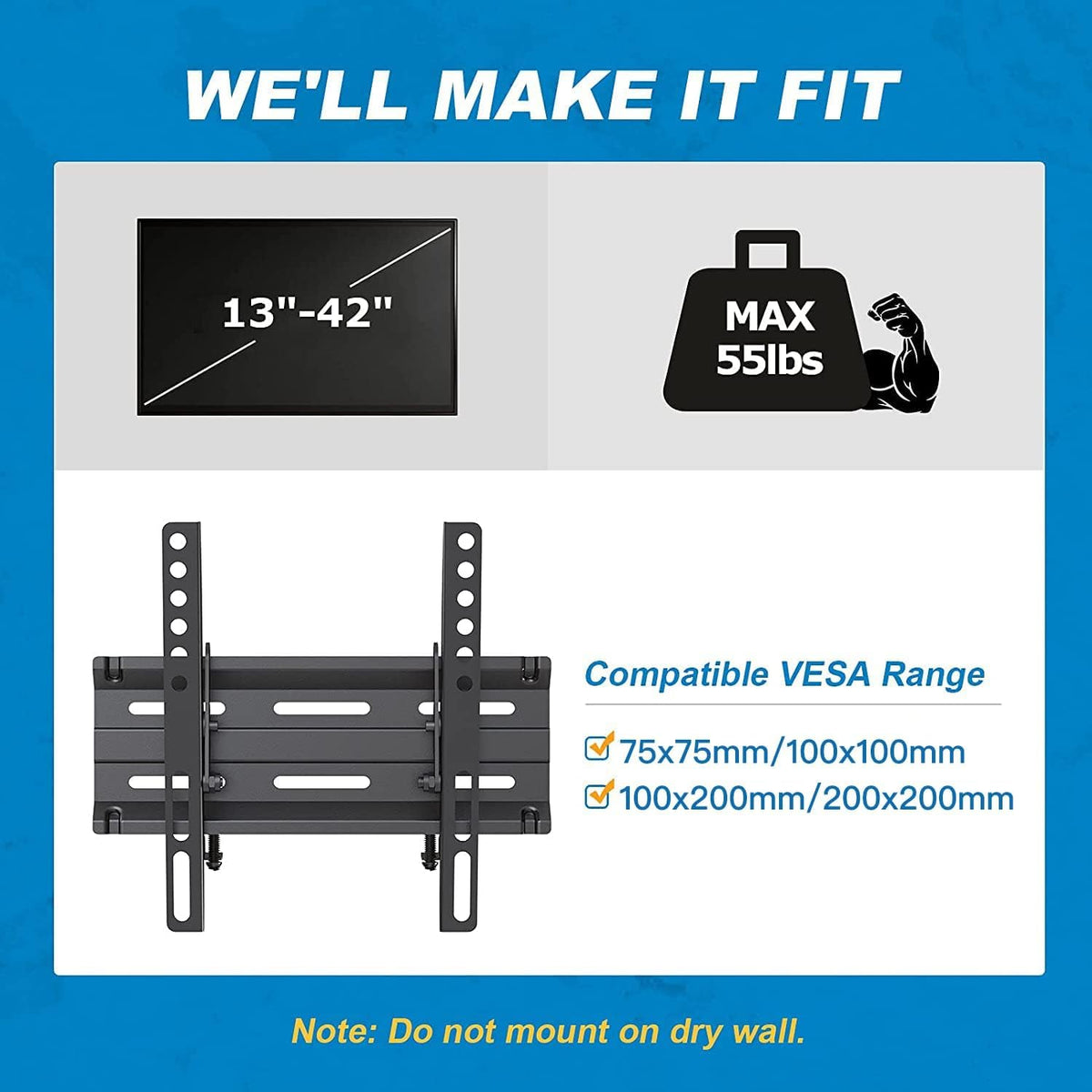 Pipishell tilting bracket demonstrates downward tilt for glare reduction