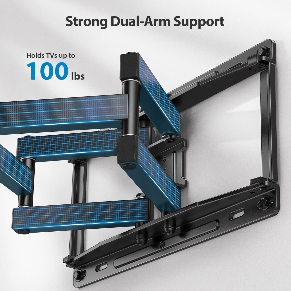 Pipishell fully extended mount brings TV closer for flexible viewing