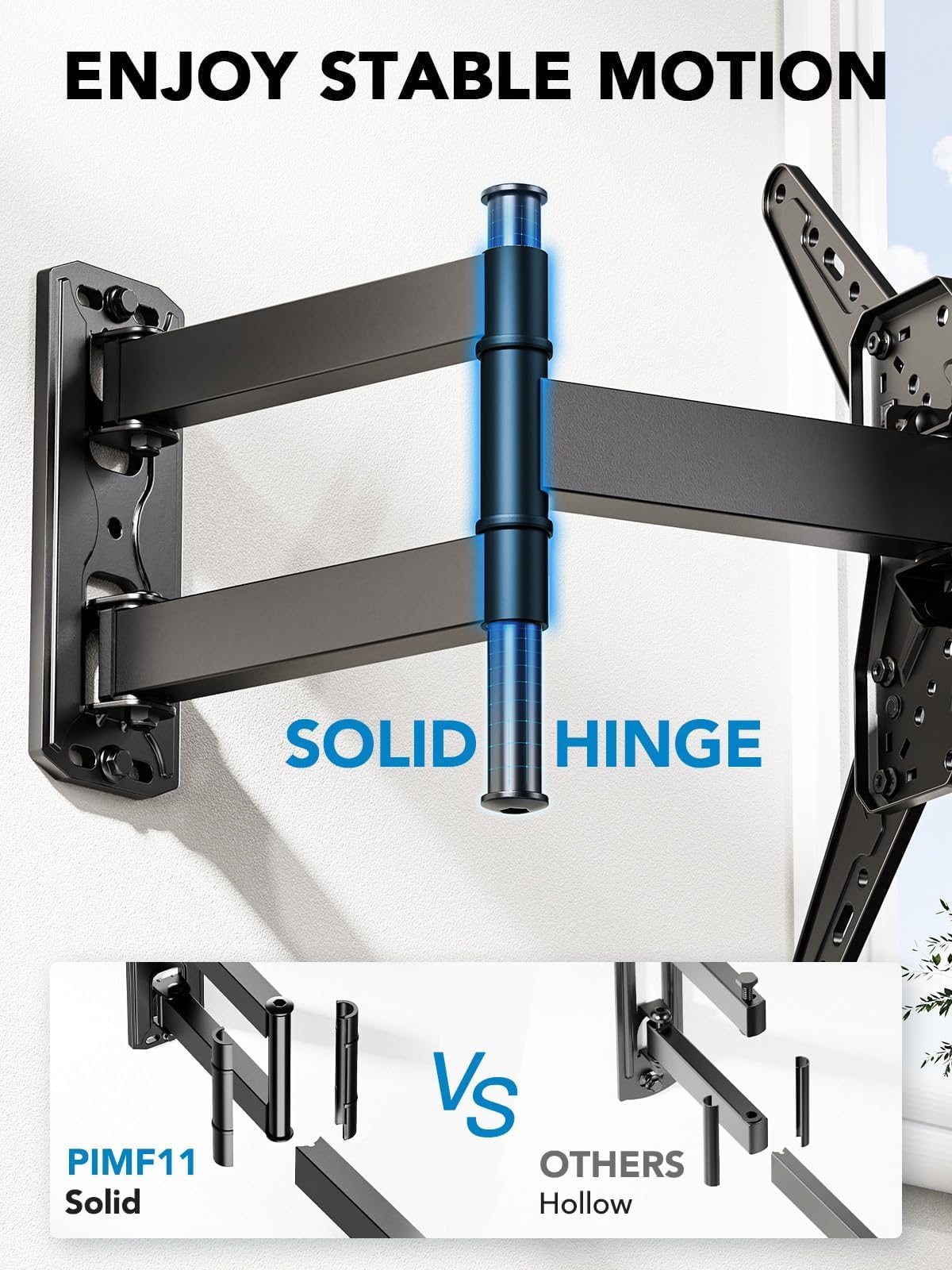 Pipishell solid steel construction supports up to 77 lbs.