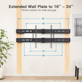 Pipishell extension bracket with sliding function centers misaligned TVs.