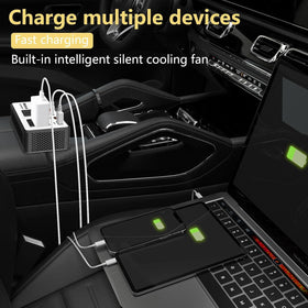 PiSFAU compact-design inverter fits in your glove box for road trips