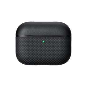Pitaka AirPods Pro 3 case with leather top and aramid base for premium grip and protection.