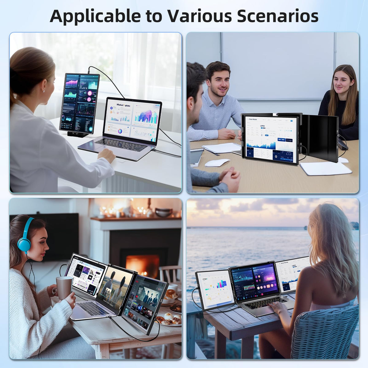 Pitycbo multi-angle-view allows fast orientation changes for editing and media viewing.
