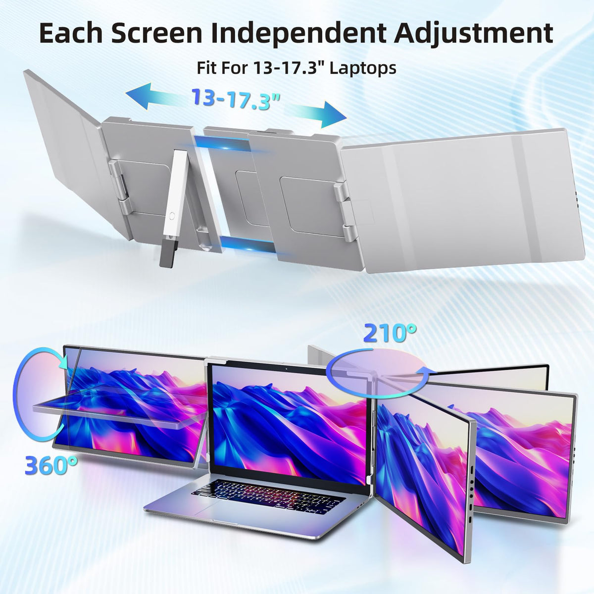Pitycbo 360-degree rotation feature enables flexible viewing angles.