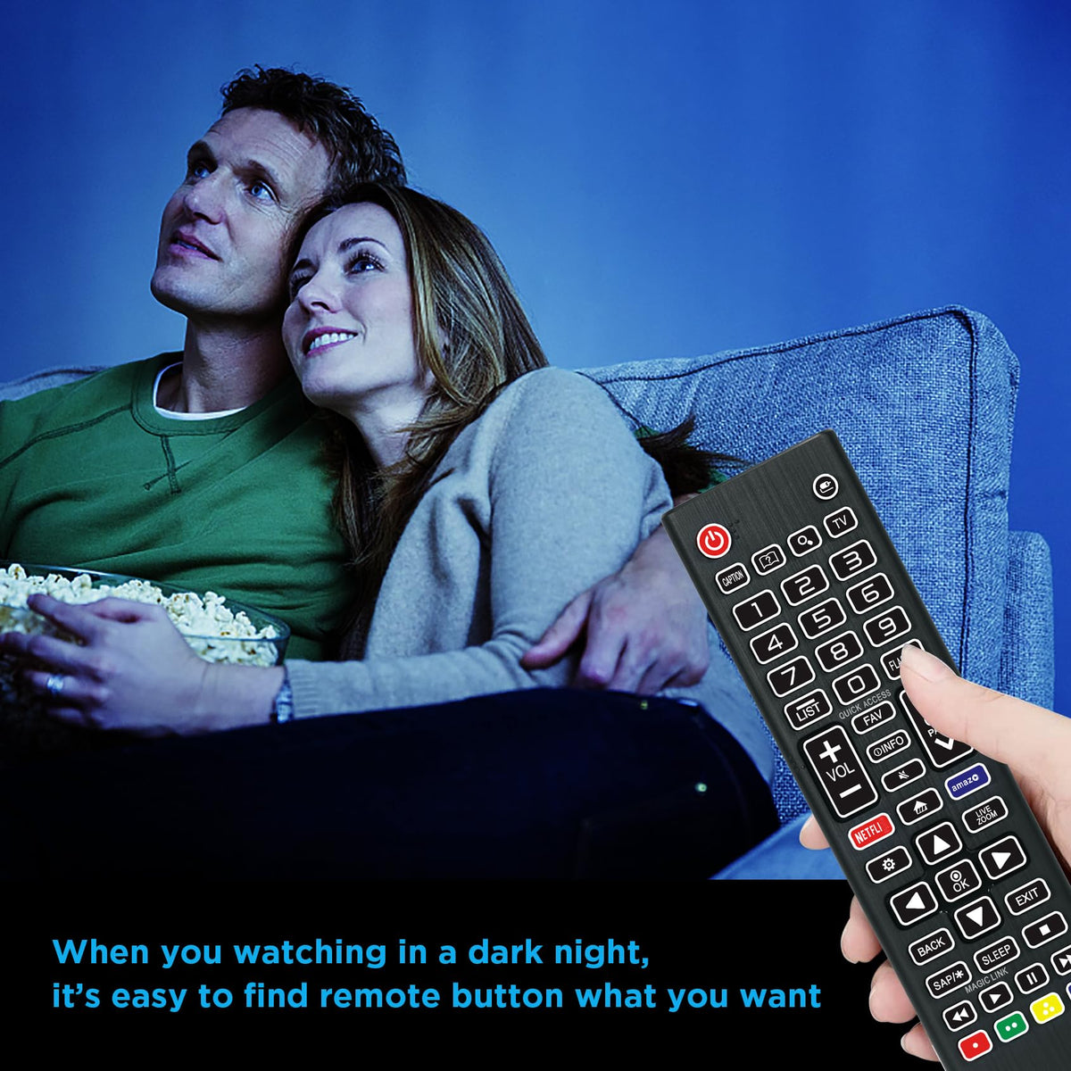 Piudekei LG-compatible remote with Netflix and Prime shortcuts