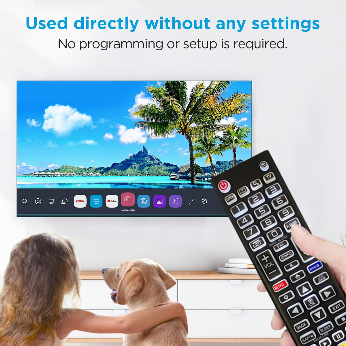 Piudekei LG remote ideal for night-time viewing and elderly users