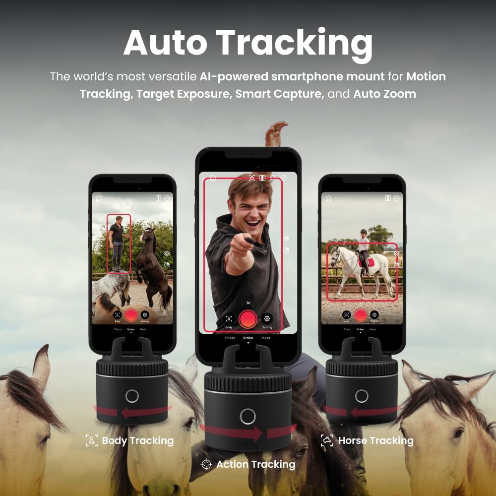 Pivo Equestrian Pod 360° rotation captures dynamic riding moments.