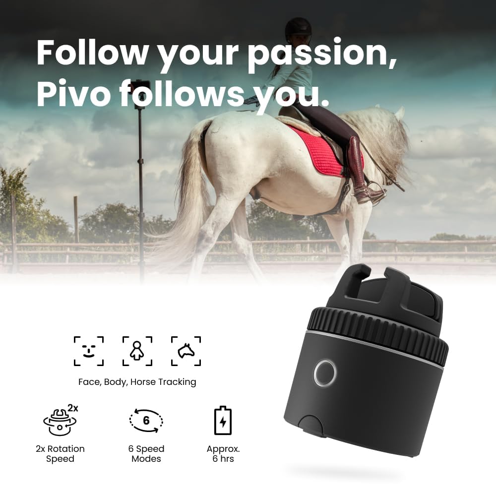 Pivo Equestrian Pod Face Tracking keeps you centered during drills.
