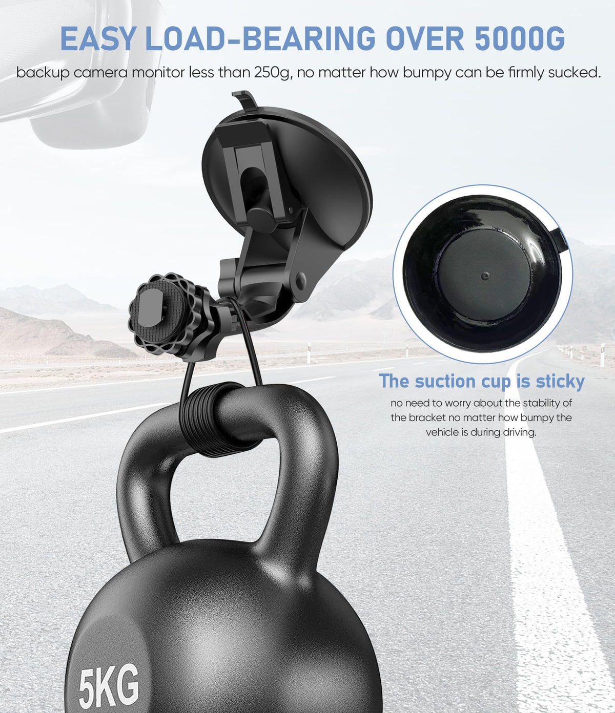Pixelman backup camera monitor mount thicker bracket provides stable rear-view display