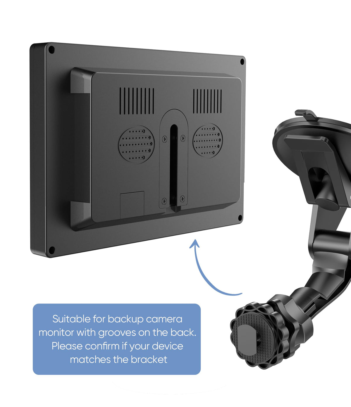 Pixelman backup camera monitor mount suits RVs, trucks, and vans for flexible use